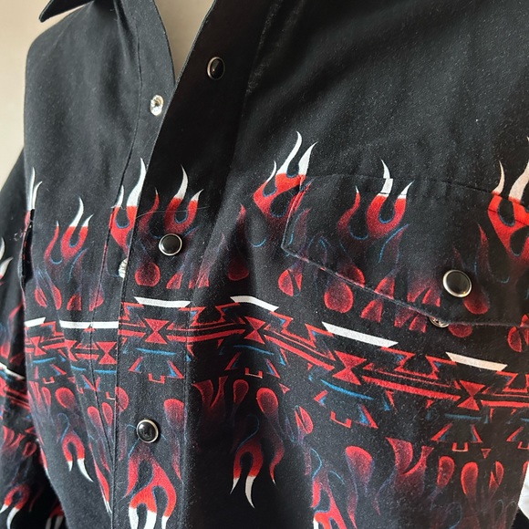 Vintage Brooks & Dunn Fire Button Down - Picture 3 of 6